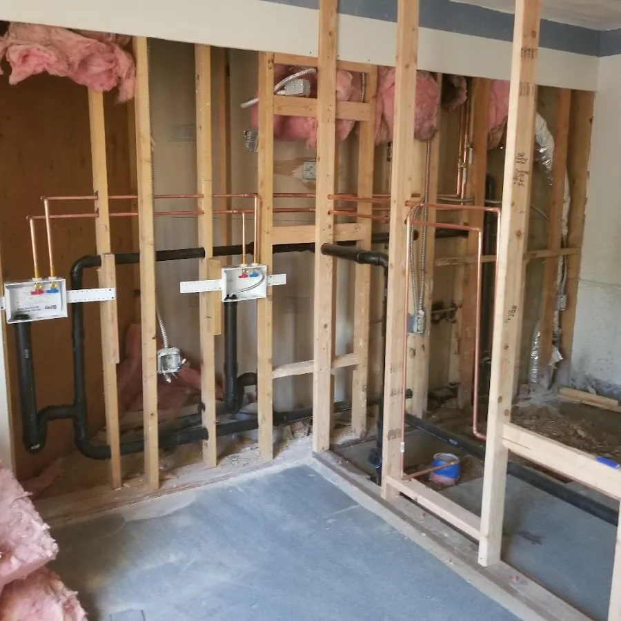 Copper pipe rough-in and plumbing installation in La Verne
